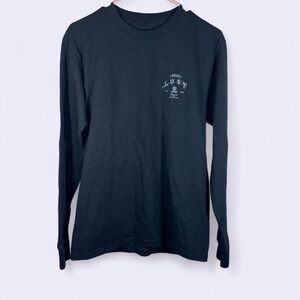 Lost Surfboards Skull Graphic Long Sleeve Tee Black Y2K Skater Surf Shirt Small